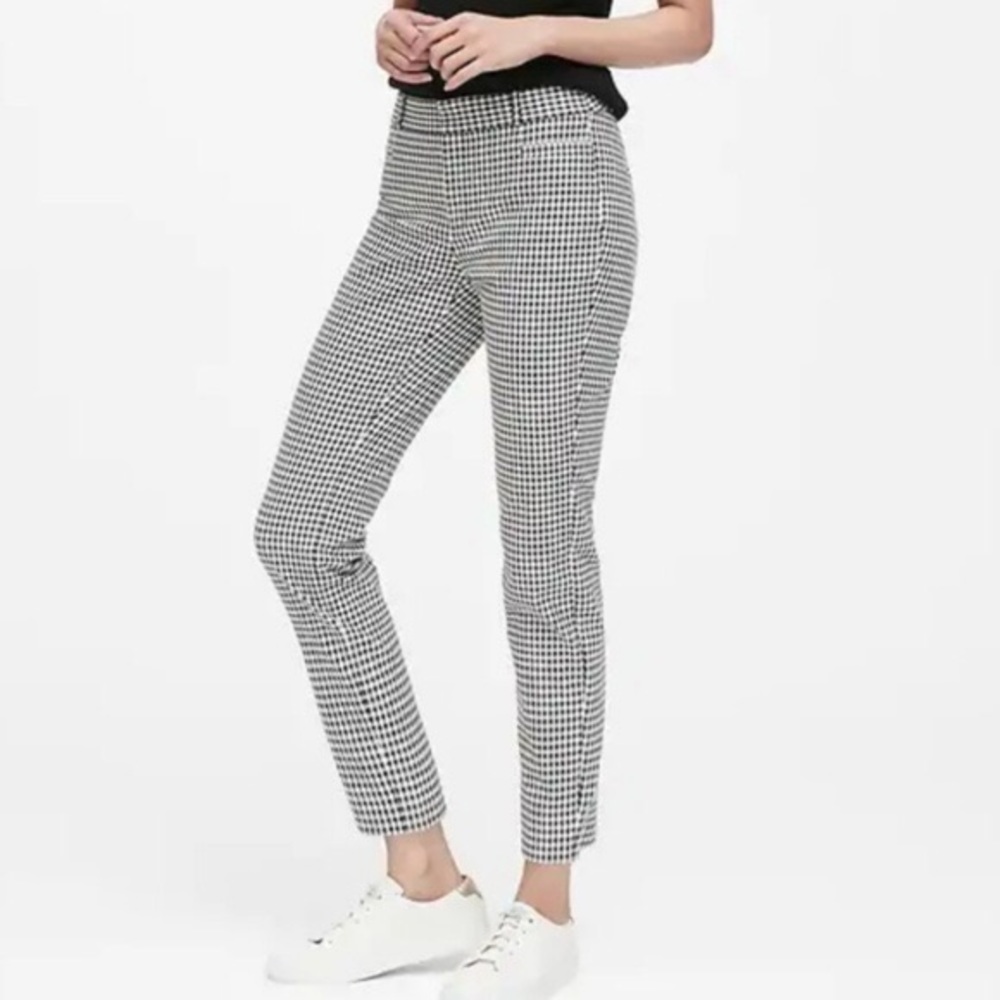 Banana Republic Sloan Pants Houndstooth Ankle Length